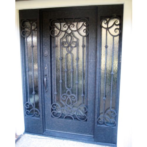 Modern style french doors with sidelights